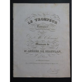DE BEAUPLAN Amédée Le Trompeur Chant Piano ca1820