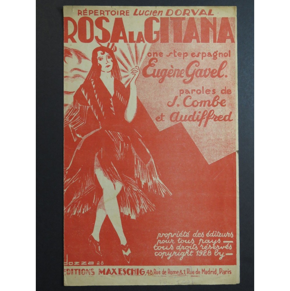 Rosa La Gitana One Step Espagnol Eugène Gavel 1928