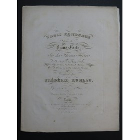 KUHLAU Frédéric Rondo Thème du Barbier de Rossini op 73 Piano ca1827