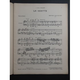 SAUGUET Henri La Chatte Ballet Dédicace Piano 1927