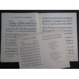 BOREL-CLERC Charles La Danse du Zambèze Chant Piano 1910