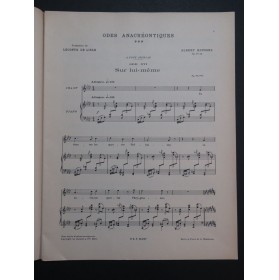 ROUSSEL Albert Odes Anacréontiques Chant Piano 1960