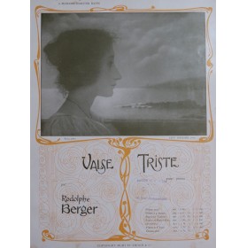 BERGER Rodolphe Valse Triste Piano 1901