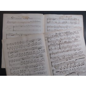 CHOPIN F. Nocturne GUILMANT A. Pastorale Marche Manuscrit Piano Orgue 1881