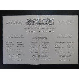 Hommage Henry Expert Programme Concert Sorbonne 7 Mai 1953