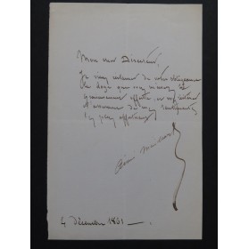 MAILLART Aimé Lettre Autographe Signée 1861