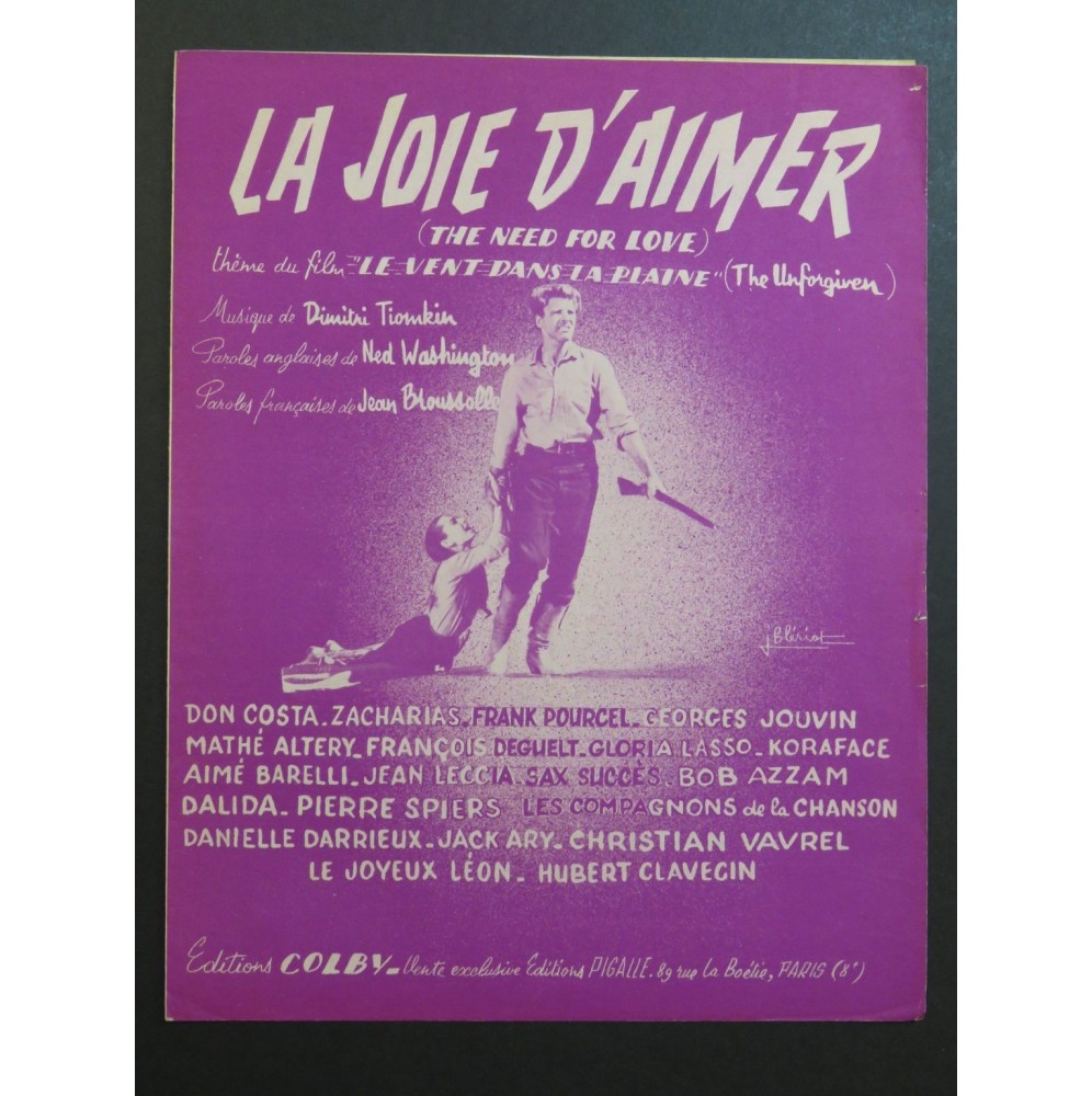 La Joie d'Aimer The Need for Love Dimitri Tiomkin Chant Piano 1960