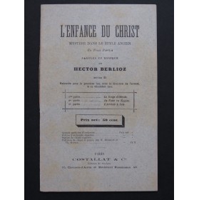 BERLIOZ Hector L'Enfance du Christ Livret ca1900