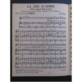 La Joie d'Aimer The Need for Love Dimitri Tiomkin Chant Piano 1960