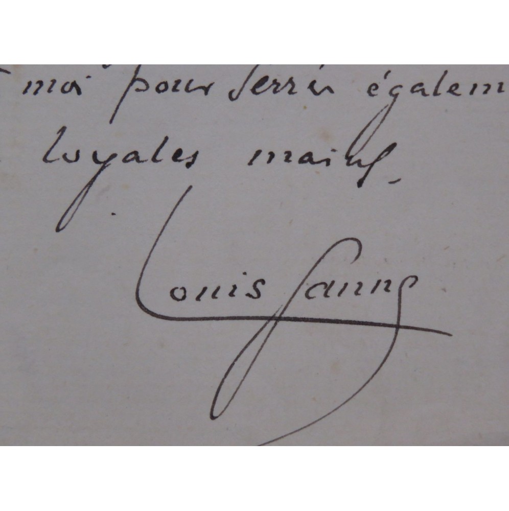 GANNE Louis Lettre Autographe Signée
