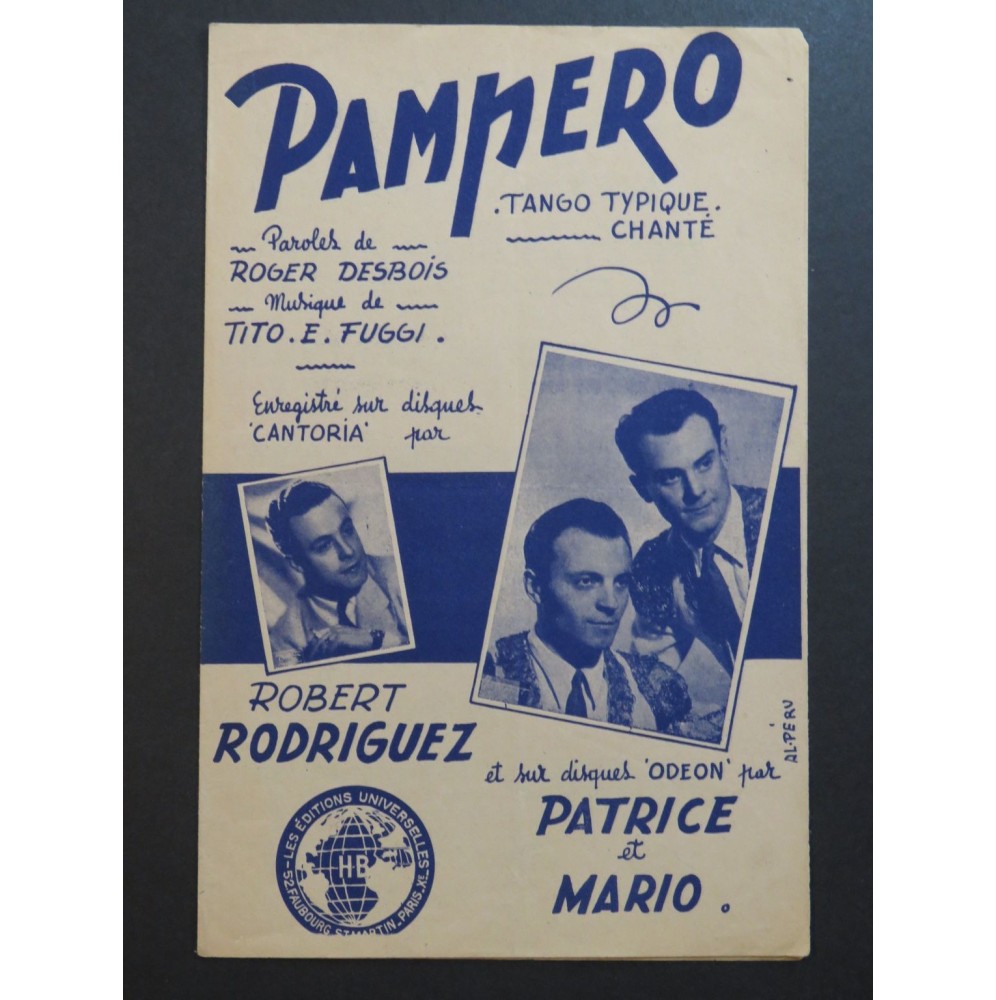 Pampero Tango Robert Rodriguez Chant 1950