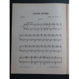 VAN GAEL Henri Joyeuse Entrée Piano 4 mains ca1875