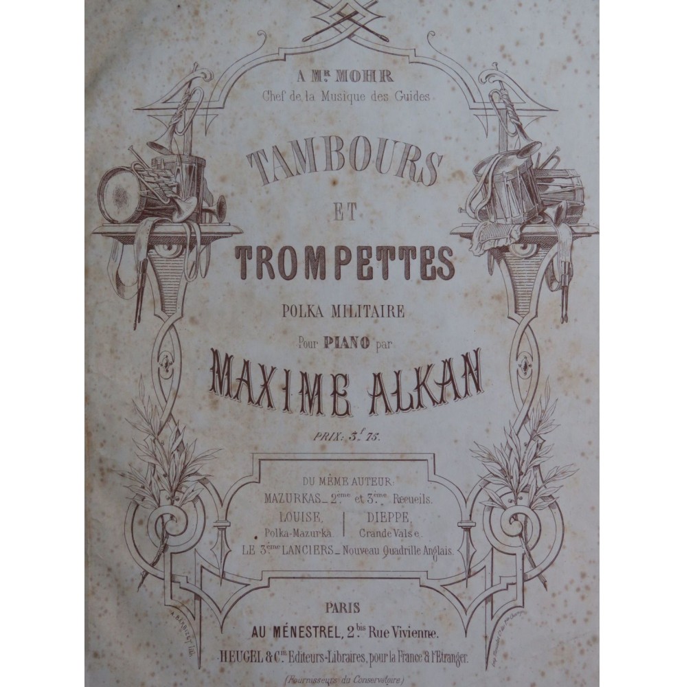 ALKAN Maxime Tambours et Trompettes Polka Piano ca1860