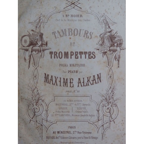 ALKAN Maxime Tambours et Trompettes Polka Piano ca1860