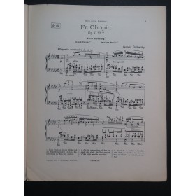 GODOWSKY Leopold Etude d'après Chopin op 10 No 7 Piano 1903