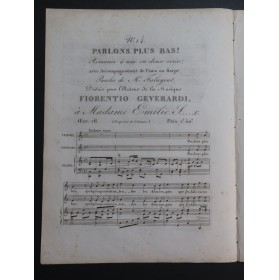 GEVERARDI Fiorentio Parlons plus Bas ! Chant Piano ca1830