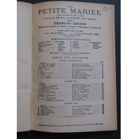 LECOCQ Charles La Petite Mariée Opéra Chant Piano XIXe