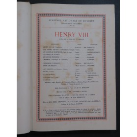 SAINT-SAËNS Camille Henry VIII Opéra Piano Chant ca1895