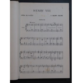 SAINT-SAËNS Camille Henry VIII Opéra Piano Chant ca1895