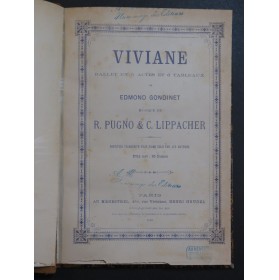 PUGNO Raoul LIPPACHER Clément Viviane Ballet Piano solo 1886