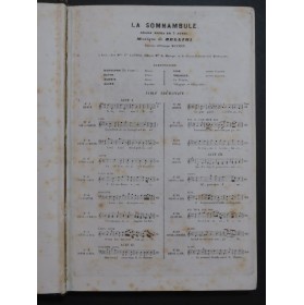BELLINI Vincenzo La Somnambule Opéra Chant Piano ca1860