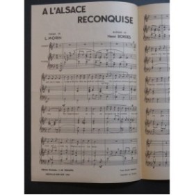 A l'Alsace Reconquise Henri Bordes Chant Piano