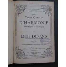 DURAND Émile Traité Complet d'Harmonie Théorique et Pratique XIXe
