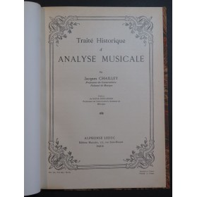 CHAILLEY Jacques Traité Historique d'Analyse Musicale Dédicace 1955