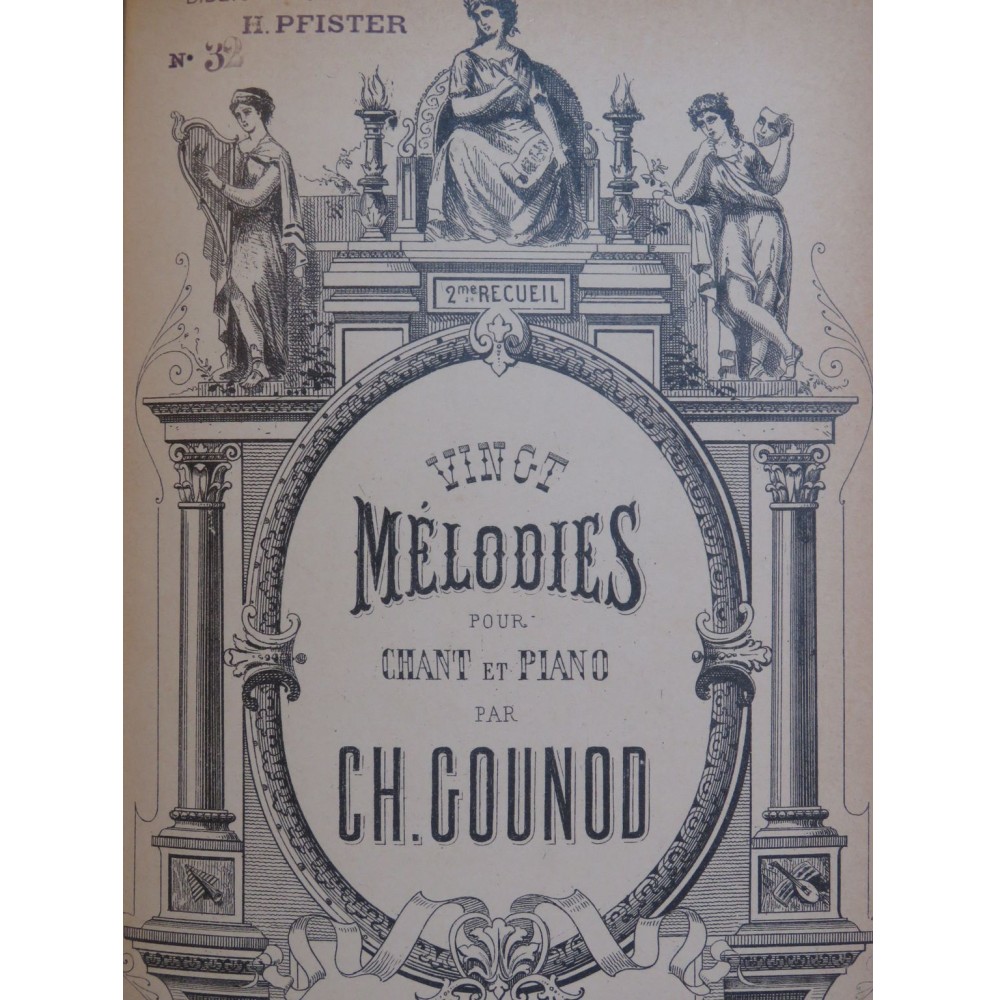 GOUNOD Charles Vingt Mélodies No 2 Chant Piano ca1890