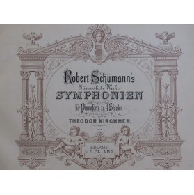 SCHUMANN Robert Symmphonien Quartett Quintett Piano 4 mains