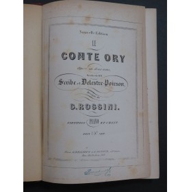 ROSSINI G. Le Comte Ory Opéra Chant Piano ca1870