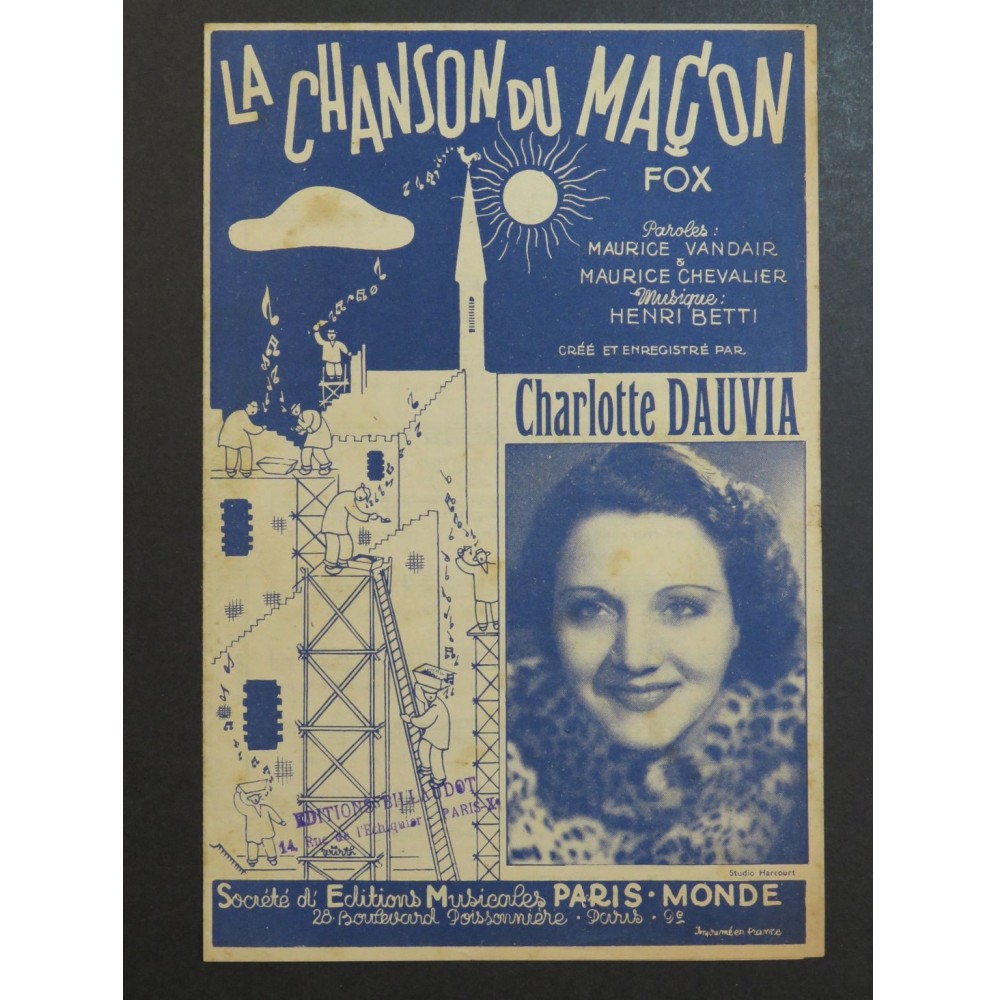 La Chanson du Maçon Charlotte Dauvia 1941