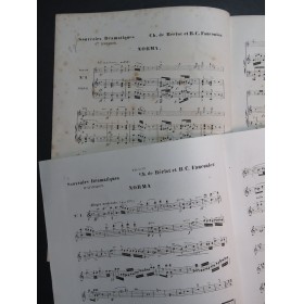 DE BÉRIOT FAUCONIER La Norma de Bellini Piano Violon ca1855