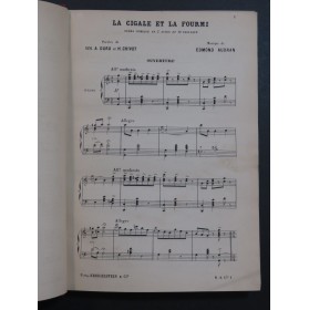 AUDRAN Edmond La Cigale et la Fourmi Opéra Chant Piano 1887