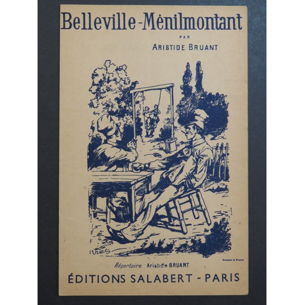 Belleville-Ménilmontant Aristide Bruant Chant