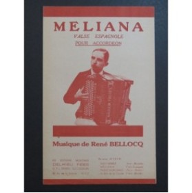Meliana Valse Espagnole René Bellocq Accordéon 1941