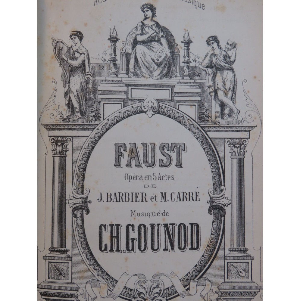 GOUNOD Charles Faust Opéra Chant Piano ca1880