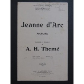 THOMÉ A. H. Jeanne d'Arc Marche Dédicace Chant