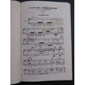 DONIZETTI G. Lucie de Lammermoor Opéra ca1860