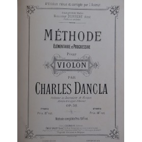 DANCLA Charles Méthode élémentaire et progressive de Violon XIXe