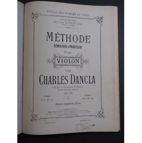 DANCLA Charles Méthode élémentaire et progressive de Violon XIXe