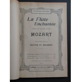 MOZART W. A. La Flûte Enchantée Opéra Chant Piano 1918