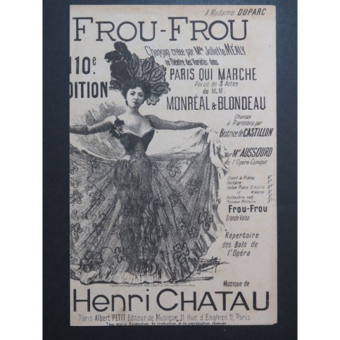Frou-Frou Henri Chatau Chant XIXe