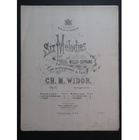 WIDOR Ch. M. S'il est un charmant gazon Chant Piano ca1880