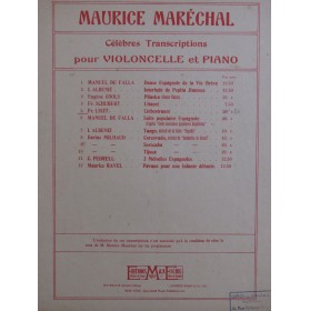 LISZT Franz Liebestraum Piano Violoncelle 1930