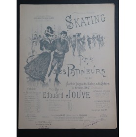 JOUVE Edouard Pas des Patineurs Skating Piano Danse 1897