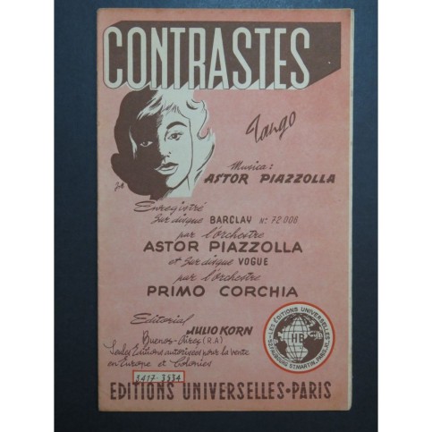 Contrastes Estudio de Tango Astor Piazzolla Accordéon 1956