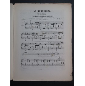 SKOCZDOPOLE Johann Daniel La Naranjera Chant Piano ca1870