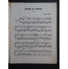 KLEIN Jules Madone de Rubens Dédicace Piano XIXe