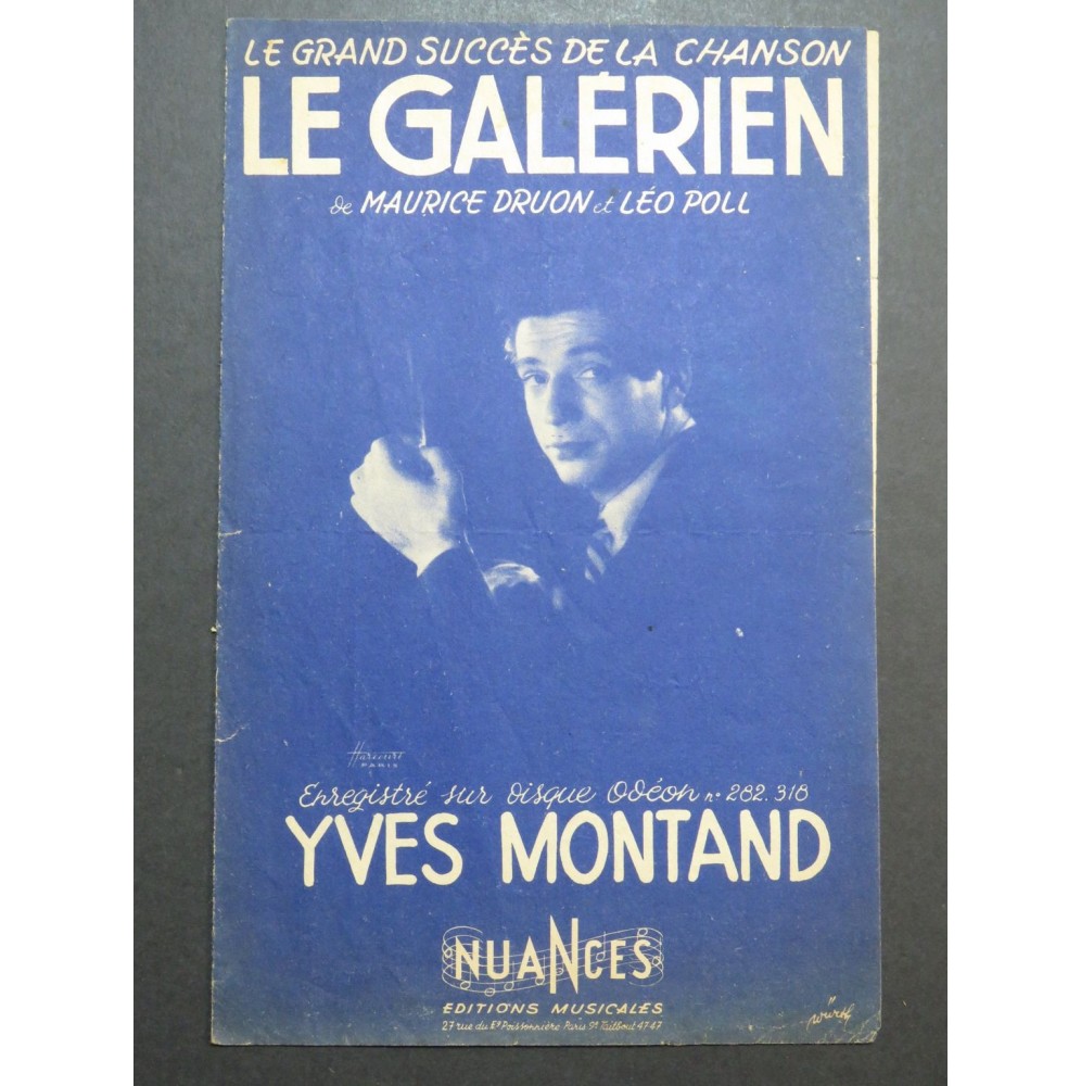 Le Galérien Chanson Populaire Russe Yves Montand Chant 1947